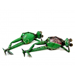 Żaba leżąca Figurka metalowa z recyclingu 37cm